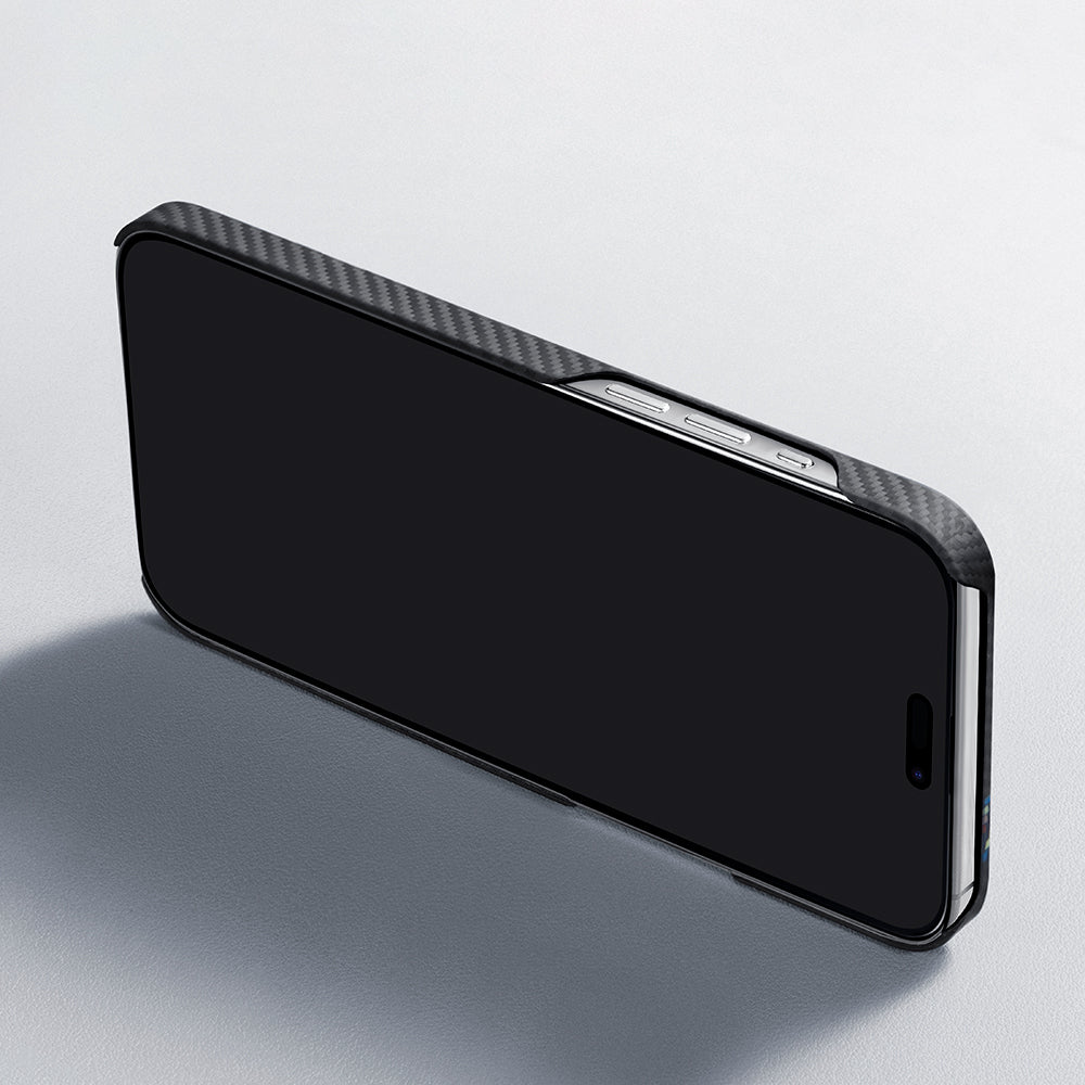 Pitaka Tactile Woven Orchestra Serisi iPhone 15 Plus M-safe Şarj Özellikli 600D Aramid Fiber Rhapsody Kılıf Pitaka Tactile Woven Orchestra Serisi iPhone 15 Plus M-safe Şarj Özellikli 600D Aramid Fiber Rhapsody Kılıf